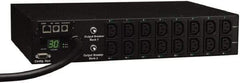 Tripp-Lite - 16 Outlets, 208/240 Volts, 30 Amps, 10' Cord, Power Outlet Strip - Rack Mount, 5-15/20R NEMA Configuration, 19" Strip - Industrial Tool & Supply
