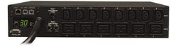 Tripp-Lite - 14 Outlets, 208/240 Volts, 30 Amps, 10' Cord, Power Outlet Strip - Rack Mount, 5-15/20R NEMA Configuration, 19" Strip - Industrial Tool & Supply