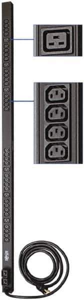Tripp-Lite - 38 Outlets, 200/240 Volts, 30 Amps, 10' Cord, Power Outlet Strip - Rack Mount, 5-15/20R NEMA Configuration, 19" Strip - Industrial Tool & Supply