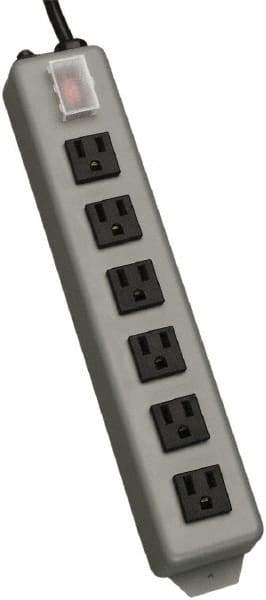 Tripp-Lite - 6 Outlets, 120 VAC15 Amps, 15' Cord, Power Outlet Strip - Keyhole, Tab Mount, 5-15 NEMA Configuration, 13-3/4" Strip - Industrial Tool & Supply