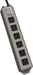 Tripp-Lite - 6 Outlets, 120 VAC15 Amps, 15' Cord, Power Outlet Strip - Keyhole, Tab Mount, 5-15 NEMA Configuration, 13-3/4" Strip - Industrial Tool & Supply