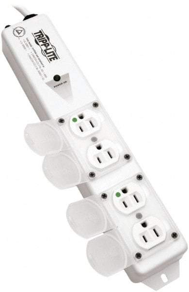Tripp-Lite - 4 Outlets, 120 VAC15 Amps, 15' Cord, Power Outlet Strip - Keyhole, Tab Mount, 5-15 NEMA Configuration, 13-3/4" Strip - Industrial Tool & Supply
