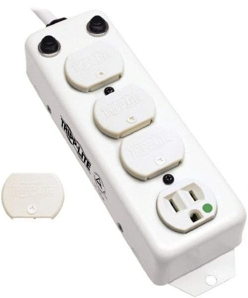Tripp-Lite - 4 Outlets, 120 VAC15 Amps, 15' Cord, Power Outlet Strip - Keyhole, Tab Mount, 5-15 NEMA Configuration, 8-1/2" Strip - Industrial Tool & Supply