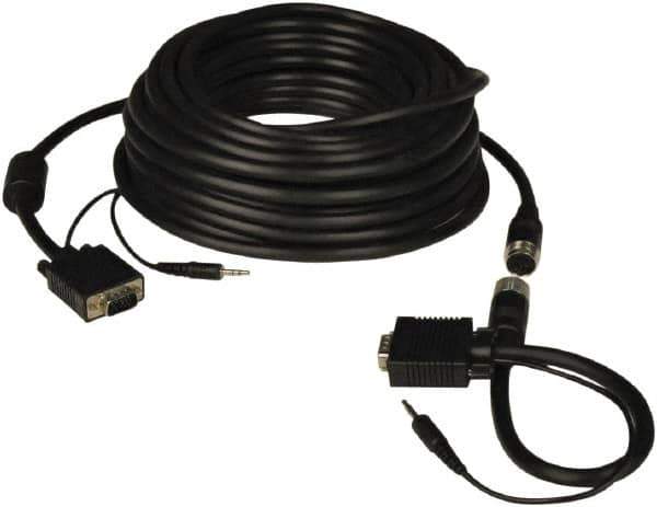 Tripp-Lite - 50' Long, VGA, HD15 Computer Cable - Black, Male x Male - Industrial Tool & Supply