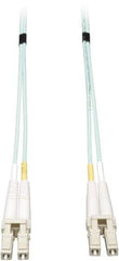 Tripp-Lite - 65' Long, LC/LC Head, Multimode Fiber Optic Cable - Aqua, Use with LAN - Industrial Tool & Supply