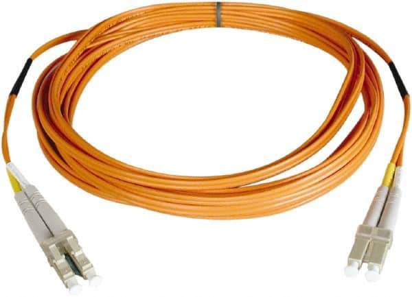 Tripp-Lite - 50' Long, LC/LC Head, Multimode Fiber Optic Cable - Aqua, Use with LAN - Industrial Tool & Supply