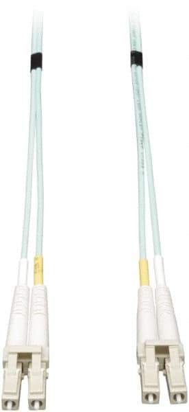 Tripp-Lite - 3' Long, LC/LC Head, Multimode Fiber Optic Cable - Aqua, Use with LAN - Industrial Tool & Supply