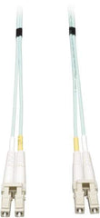 Tripp-Lite - 3' Long, LC/LC Head, Multimode Fiber Optic Cable - Aqua, Use with LAN - Industrial Tool & Supply