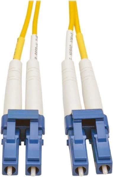 Tripp-Lite - 3' Long, LC/LC Head, Singlemode Fiber Optic Cable - Yellow, Use with LAN - Industrial Tool & Supply