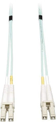 Tripp-Lite - 50' Long, LC/LC Head, Multimode Fiber Optic Cable - Aqua, Use with LAN - Industrial Tool & Supply