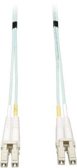 Tripp-Lite - 33' Long, LC/LC Head, Multimode Fiber Optic Cable - Aqua, Use with LAN - Industrial Tool & Supply