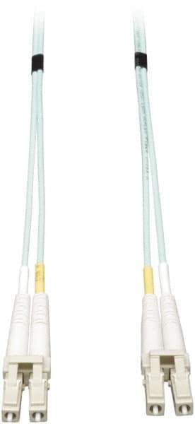 Tripp-Lite - 20' Long, LC/LC Head, Multimode Fiber Optic Cable - Aqua, Use with LAN - Industrial Tool & Supply