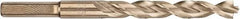 DeWALT - 7/16" 140° Cobalt Jobber Drill - Oxide/Gold Finish, Right Hand Cut, Spiral Flute, Straight Shank, 5-29/32" OAL, Pilot Point - Industrial Tool & Supply