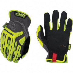 Mechanix Wear - Size M, ANSI Cut Lvl A5, Synthetic Leather Cut & Puncture Resistant Gloves - Elastic Cuff, Hi-Vis Yellow, Paired - Industrial Tool & Supply