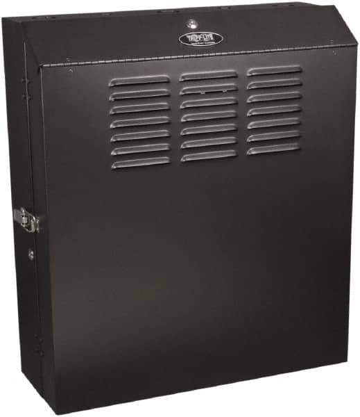 Tripp-Lite - 23-1/2" Overall Width x 5" Rack Height x 17-1/2" Overall Depth Data Cable Enclosure - 200 Lb Capacity, Black - Industrial Tool & Supply