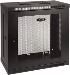 Tripp-Lite - 23.62" Overall Width x 12" Rack Height x 13" Overall Depth Data Cable Enclosure - 200 Lb Capacity, Black - Industrial Tool & Supply