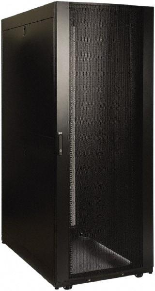 Tripp-Lite - 29.53" Overall Width x 45" Rack Height x 50.89" Overall Depth Data Cable Enclosure - 3,000 Lb Capacity, Black - Industrial Tool & Supply