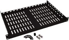Tripp-Lite - 19" Overall Width x 1" Rack Height x 12" Overall Depth Data Cable Enclosure - 40 Lb Capacity, Black - Industrial Tool & Supply