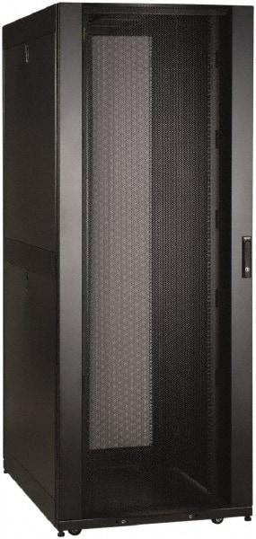 Tripp-Lite - 29.53" Overall Width x 42" Rack Height x 43" Overall Depth Data Cable Enclosure - 3,000 Lb Capacity, Black - Industrial Tool & Supply