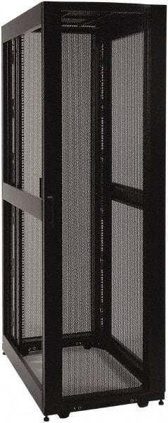 Tripp-Lite - 23.63" Overall Width x 42" Rack Height x 43" Overall Depth Data Cable Enclosure - 3,000 Lb Capacity, Black - Industrial Tool & Supply
