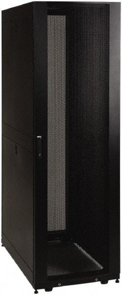 Tripp-Lite - 23.63" Overall Width x 42" Rack Height x 36" Overall Depth Data Cable Enclosure - 3,000 Lb Capacity, Black - Industrial Tool & Supply
