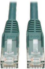 Tripp-Lite - Cat6, 24 AWG, 8 Wires, 550 MHz, Unshielded Network & Ethernet Cable - Green, PVC, 25' OAL - Industrial Tool & Supply