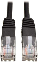 Tripp-Lite - Cat5e, 24 AWG, 8 Wires, 550 MHz, Unshielded Network & Ethernet Cable - Black, PVC, 50' OAL - Industrial Tool & Supply