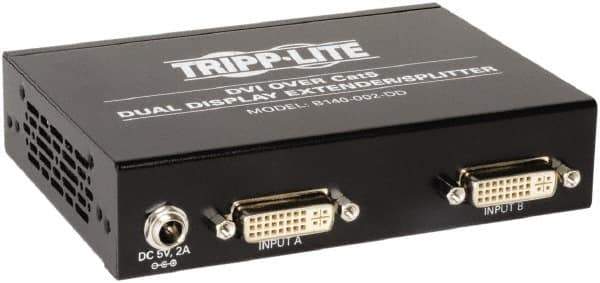 Tripp-Lite - Extender Splitter - RJ45 Connector, Black, Use with Cabling and Video Applications - Industrial Tool & Supply