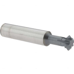 Accupro - 5/8° 5/8" Cut Diam, 0.25" Cut Width, 5/8" Shank, Solid Carbide Double-Angle Cutter - Industrial Tool & Supply