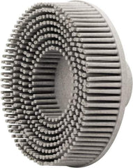 Value Collection - 3" 120 Grit Ceramic Straight Disc Brush - Threaded Hole Connector, 5/8" Trim Length, 1/4-20 Threaded Arbor Hole - Industrial Tool & Supply