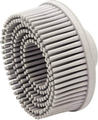 Value Collection - 2" 120 Grit Ceramic Straight Disc Brush - Threaded Hole Connector, 5/8" Trim Length, 1/4-20 Threaded Arbor Hole - Industrial Tool & Supply