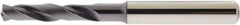 Accupro - 7/32" 140° Spiral Flute Solid Carbide Screw Machine Drill Bit - AlTiN Finish, Right Hand Cut, 28mm Flute Length, 66mm OAL, Straight Shank - Industrial Tool & Supply