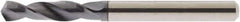 Accupro - #13 118° Spiral Flute Solid Carbide Screw Machine Drill Bit - AlTiN Finish, Right Hand Cut, 24mm Flute Length, 58mm OAL, Straight Shank - Industrial Tool & Supply