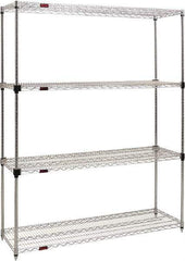 Eagle MHC - 4 Shelf Eagle MHC Wire Shelving - Starter Unit - 72" Wide x 24" Deep x 74" High, - Industrial Tool & Supply