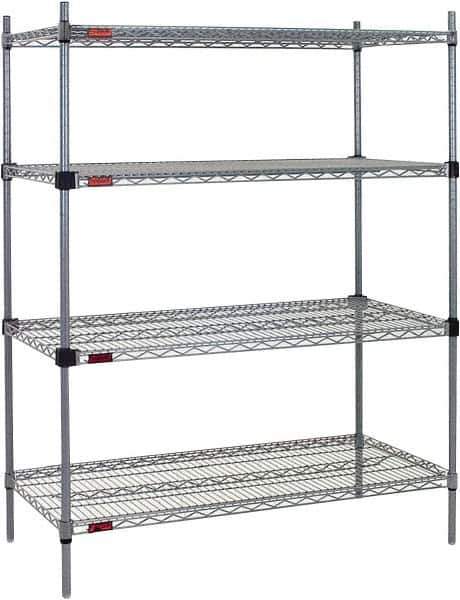 Eagle MHC - 4 Shelf Eagle MHC Wire Shelving - Starter Unit - 72" Wide x 24" Deep x 74" High, - Industrial Tool & Supply