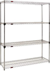 Eagle MHC - 4 Shelf Eagle MHC Wire Shelving - Starter Unit - 60" Wide x 24" Deep x 74" High, - Industrial Tool & Supply