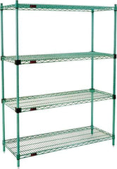 Eagle MHC - 4 Shelf Eagle MHC Wire Shelving - Starter Unit - 60" Wide x 24" Deep x 74" High, - Industrial Tool & Supply