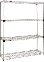 Eagle MHC - 4 Shelf Eagle MHC Wire Shelving - Starter Unit - 48" Wide x 24" Deep x 74" High, - Industrial Tool & Supply