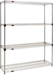 Eagle MHC - 4 Shelf Eagle MHC Wire Shelving - Starter Unit - 48" Wide x 24" Deep x 74" High, - Industrial Tool & Supply