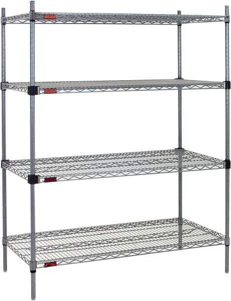 Eagle MHC - 4 Shelf Eagle MHC Wire Shelving - Starter Unit - 36" Wide x 24" Deep x 74" High, - Industrial Tool & Supply
