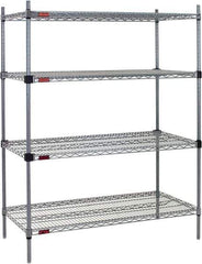 Eagle MHC - 4 Shelf Eagle MHC Wire Shelving - Starter Unit - 36" Wide x 24" Deep x 74" High, - Industrial Tool & Supply