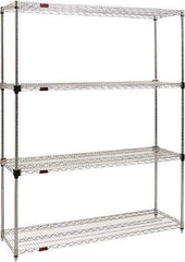 Eagle MHC - 4 Shelf Eagle MHC Wire Shelving - Starter Unit - 36" Wide x 24" Deep x 74" High, - Industrial Tool & Supply