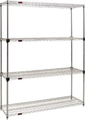 Eagle MHC - 4 Shelf Eagle MHC Wire Shelving - Starter Unit - 72" Wide x 18" Deep x 74" High, - Industrial Tool & Supply