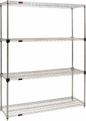 Eagle MHC - 4 Shelf Eagle MHC Wire Shelving - Starter Unit - 60" Wide x 18" Deep x 74" High, - Industrial Tool & Supply