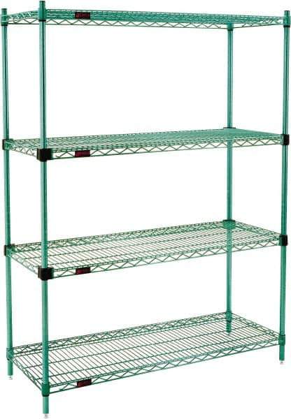 Eagle MHC - 4 Shelf Eagle MHC Wire Shelving - Starter Unit - 60" Wide x 18" Deep x 74" High, - Industrial Tool & Supply