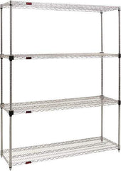 Eagle MHC - 4 Shelf Eagle MHC Wire Shelving - Starter Unit - 48" Wide x 18" Deep x 74" High, - Industrial Tool & Supply