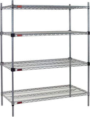 Eagle MHC - 4 Shelf Eagle MHC Wire Shelving - Starter Unit - 48" Wide x 18" Deep x 74" High, - Industrial Tool & Supply