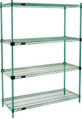 Eagle MHC - 4 Shelf Eagle MHC Wire Shelving - Starter Unit - 36" Wide x 18" Deep x 74" High, - Industrial Tool & Supply