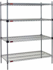 Eagle MHC - 4 Shelf Eagle MHC Wire Shelving - Starter Unit - 36" Wide x 18" Deep x 74" High, - Industrial Tool & Supply