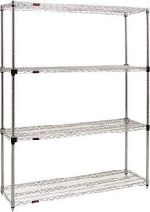 Eagle MHC - 4 Shelf Eagle MHC Wire Shelving - Starter Unit - 36" Wide x 18" Deep x 74" High, - Industrial Tool & Supply